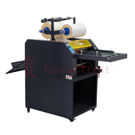 PNEUMATIC HOT & COLD ANTI-CURL ROLL LAMINATING MACHINE (AUTO CUT + AUTO REWIND + OVERLAP FUNCTION) - RTP390D